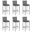 vidaXL 7 Piece Steel Bar Set in Gray