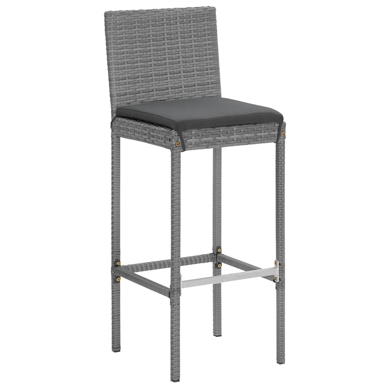vidaXL 7 Piece Steel Bar Set in Gray
