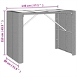 vidaXL 7 Piece Steel Bar Set in Gray