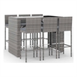 vidaXL 7 Piece Steel Bar Set in Gray