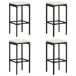 vidaXL 5 Piece Steel Bar Set in Black