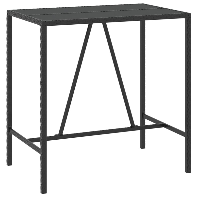 vidaXL 5 Piece Steel Bar Set in Black