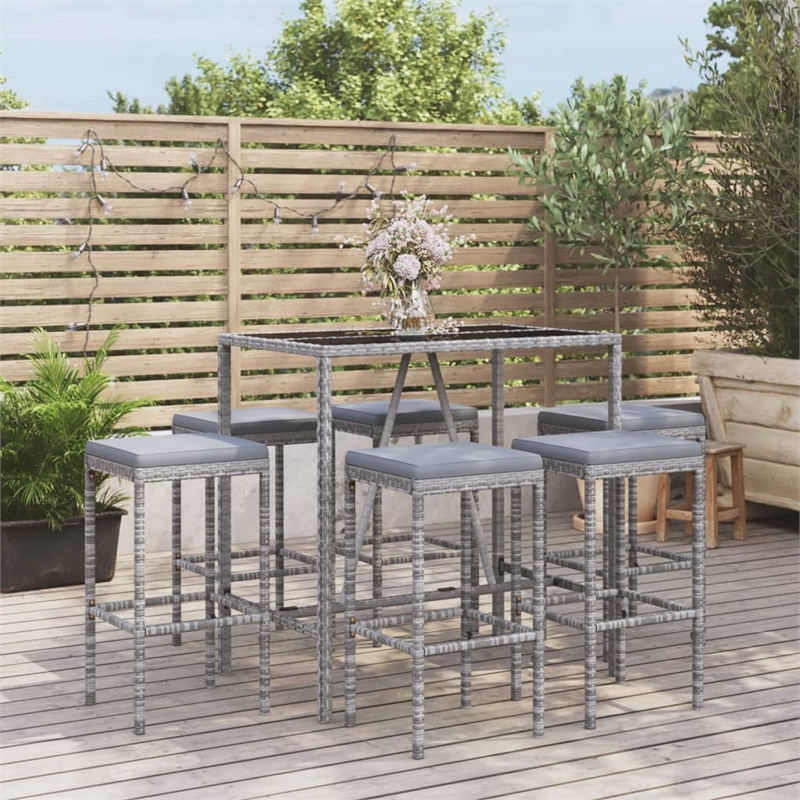 vidaXL Steel Bar Set in Black/Gray