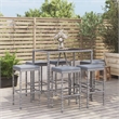 vidaXL Steel Bar Set in Black/Gray