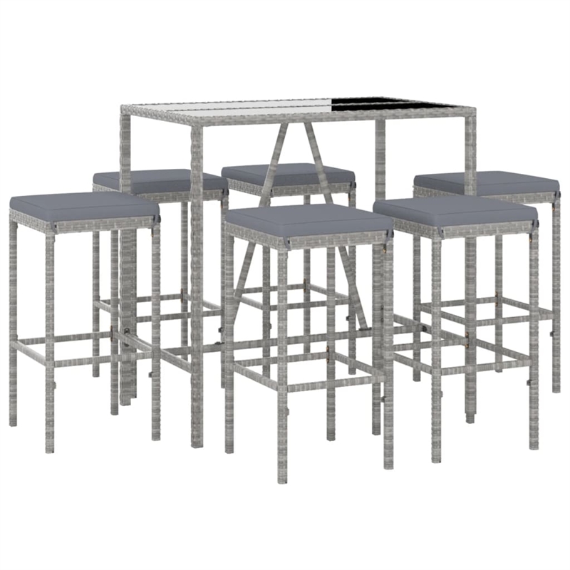 vidaXL Steel Bar Set in Black/Gray