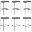 vidaXL Steel Bar Set in Black/Gray