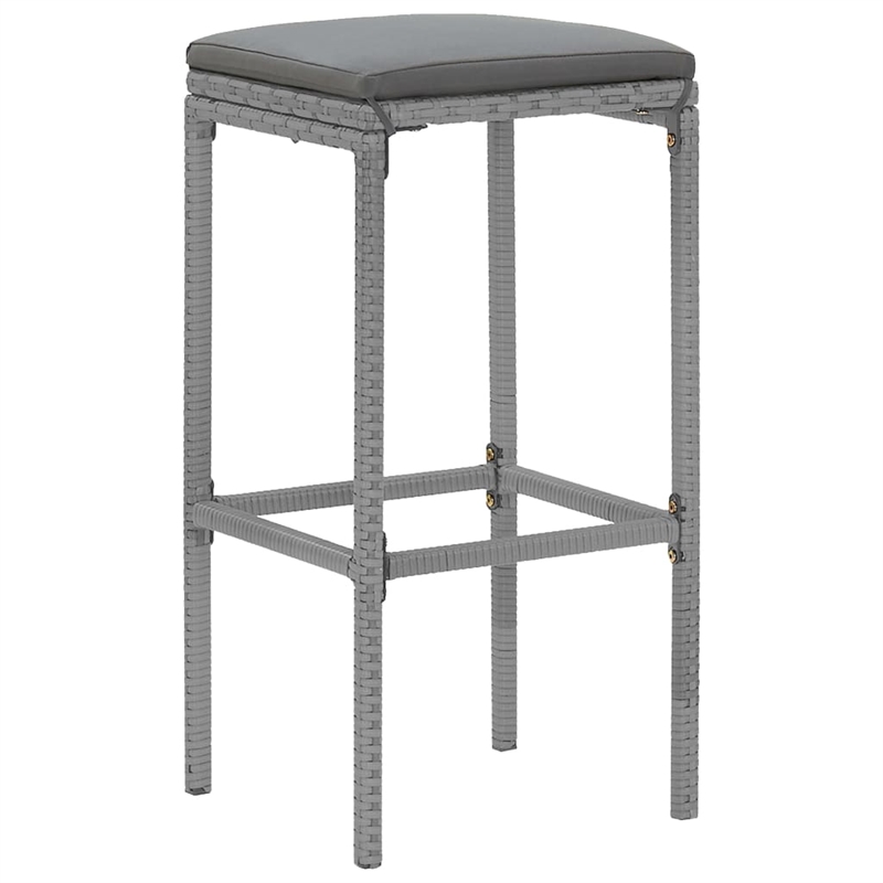 vidaXL Steel Bar Set in Black/Gray