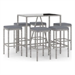 vidaXL Steel Bar Set in Black/Gray