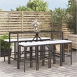 vidaXL 9 Piece Steel Bar Set in Black