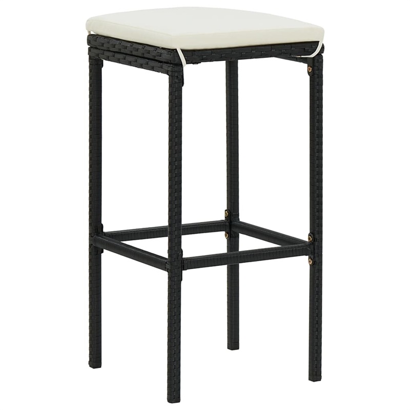 vidaXL 9 Piece Steel Bar Set in Black