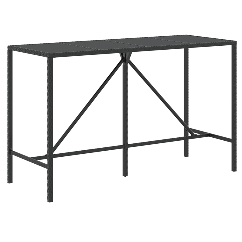 vidaXL 9 Piece Steel Bar Set in Black