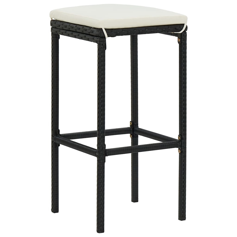 vidaXL 11 Piece Steel Bar Set in Black/White/Cream