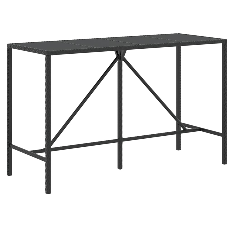 vidaXL 11 Piece Steel Bar Set in Black/White/Cream