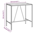 vidaXL 7 Piece Steel Bar Set in Black