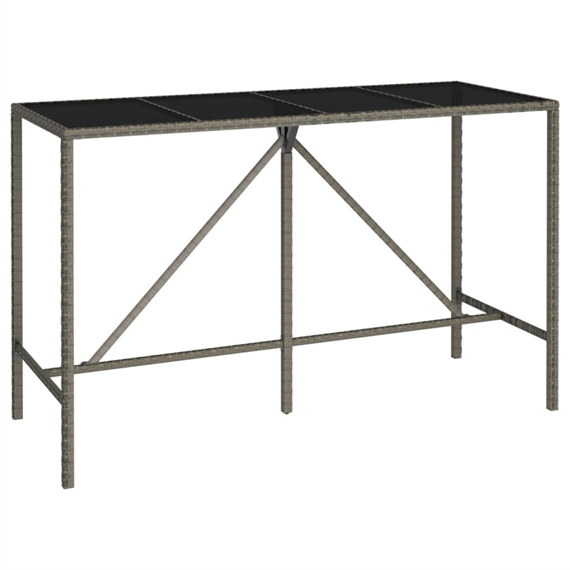 vidaXL 9 Piece Steel Bar Set in Gray