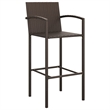 vidaXL 5 Piece Steel Bar Set in Black/Brown