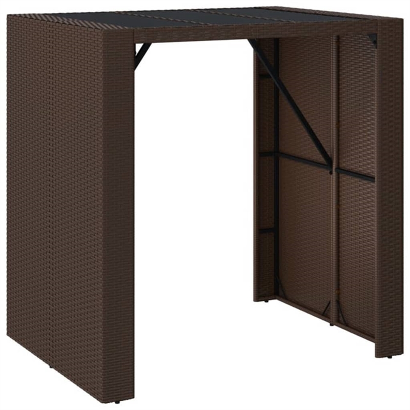vidaXL 5 Piece Steel Bar Set in Black/Brown