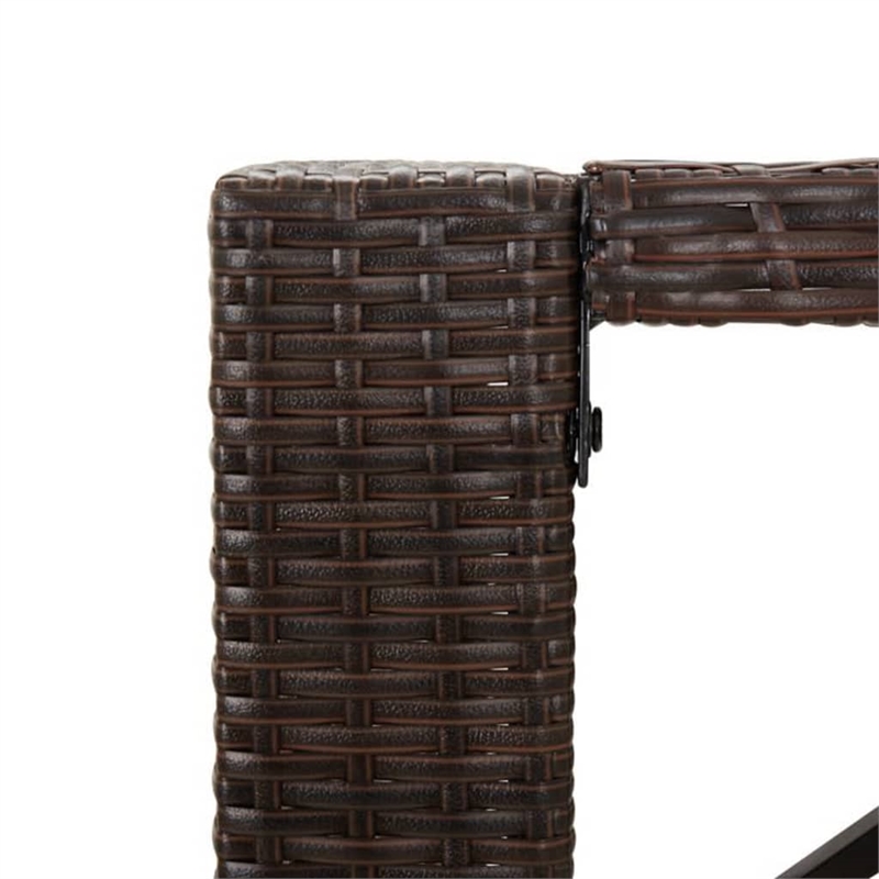 vidaXL 5 Piece Steel Bar Set in Black/Brown