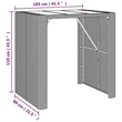 vidaXL 5 Piece Steel Bar Set in Black/Brown