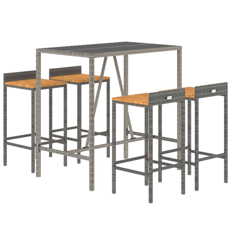 vidaXL Steel Bar Set in Gray