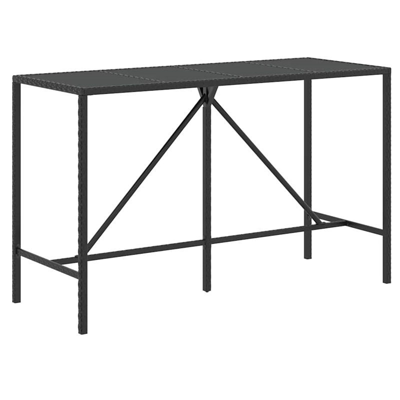 vidaXL Steel Bar Set in Black