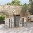 vidaXL Solid Acacia Wood Bar Set in Gray