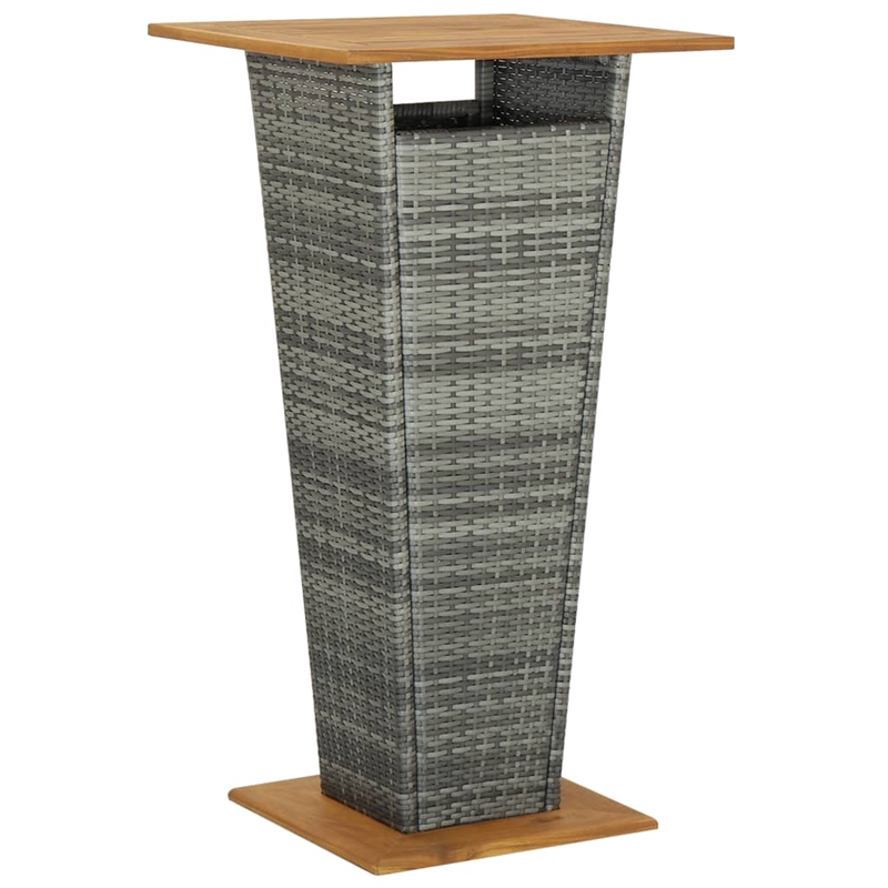 vidaXL Solid Acacia Wood Bar Set in Gray