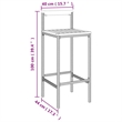 vidaXL Solid Acacia Wood Bar Set in Gray