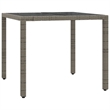 vidaXL 3 Piece Steel Bistro Set in Gray