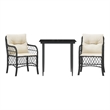 vidaXL Steel Small Bistro Set in Black