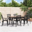 vidaXL Aluminum Small Furniture Set in Black