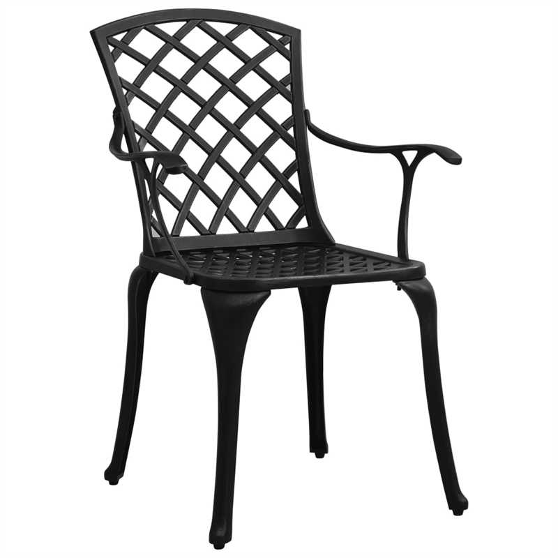 vidaXL Aluminum Small Furniture Set in Black