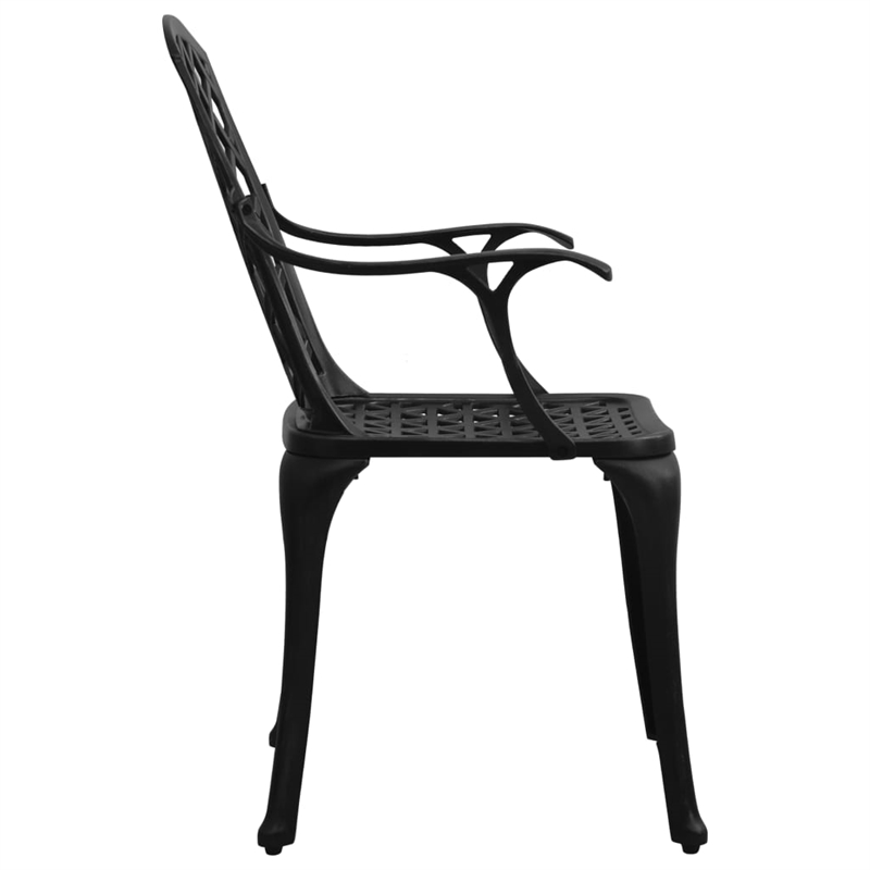 vidaXL Aluminum Small Furniture Set in Black