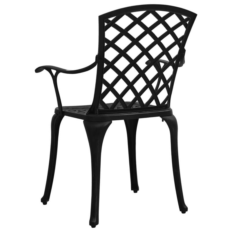 vidaXL Aluminum Small Furniture Set in Black