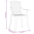 vidaXL Aluminum Small Furniture Set in Black