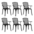 vidaXL Aluminum Small Furniture Set in Black