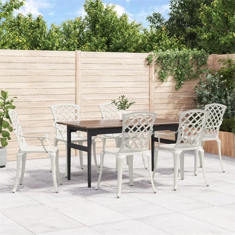 vidaXL Aluminum Medium Furniture Set in White
