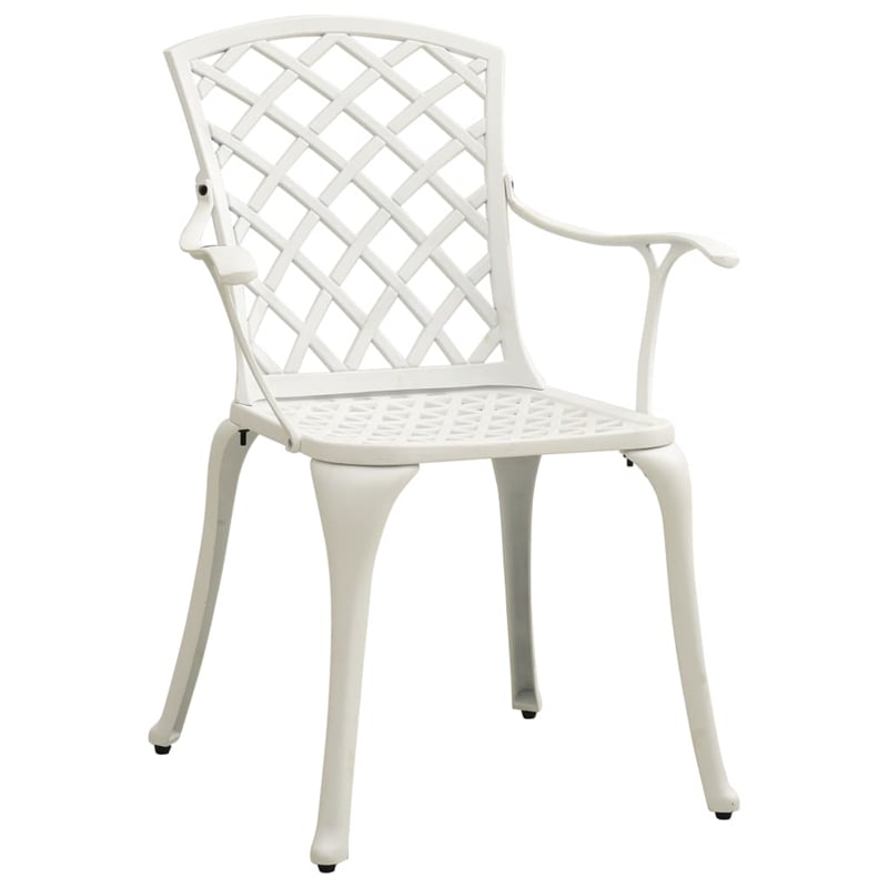 vidaXL Aluminum Medium Furniture Set in White
