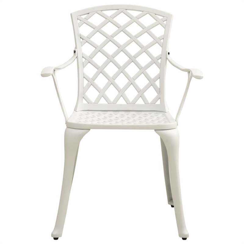 vidaXL Aluminum Medium Furniture Set in White