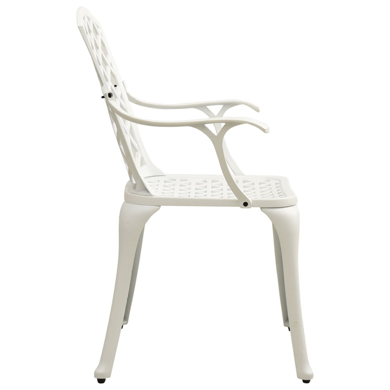 vidaXL Aluminum Medium Furniture Set in White