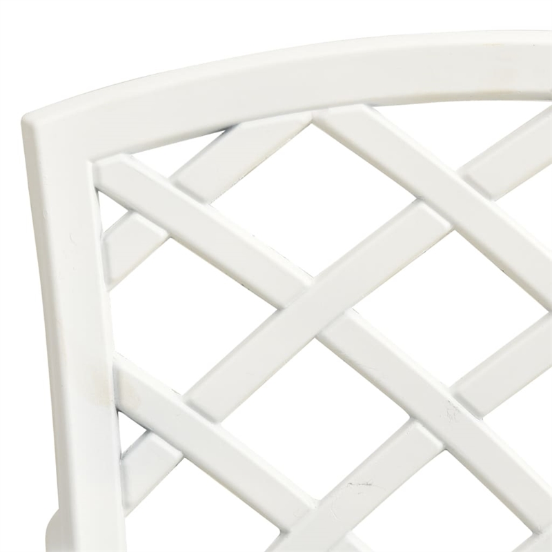 vidaXL Aluminum Medium Furniture Set in White