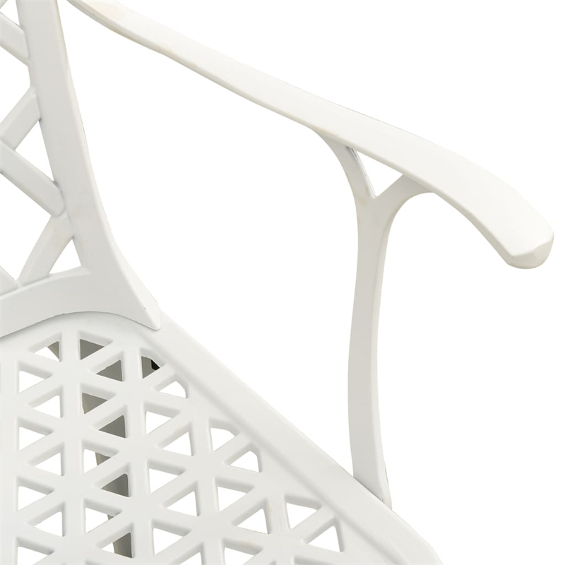 vidaXL Aluminum Medium Furniture Set in White