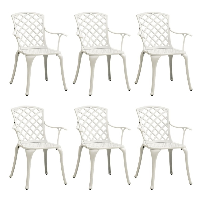 vidaXL Aluminum Medium Furniture Set in White