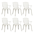 vidaXL Aluminum Medium Furniture Set in White