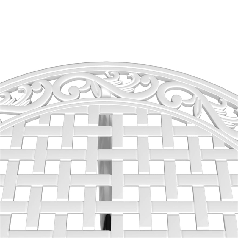 vidaXL Aluminum Standard Bistro Set in White