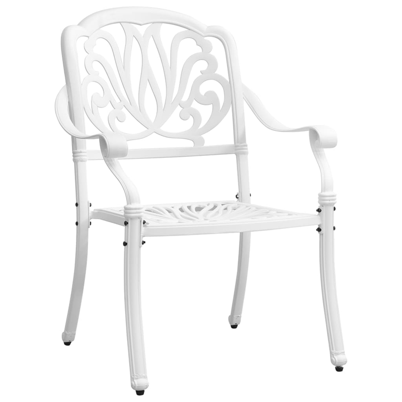 vidaXL Aluminum Standard Bistro Set in White