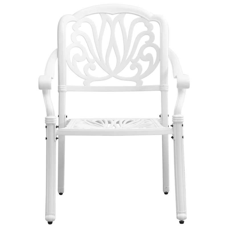 vidaXL Aluminum Standard Bistro Set in White