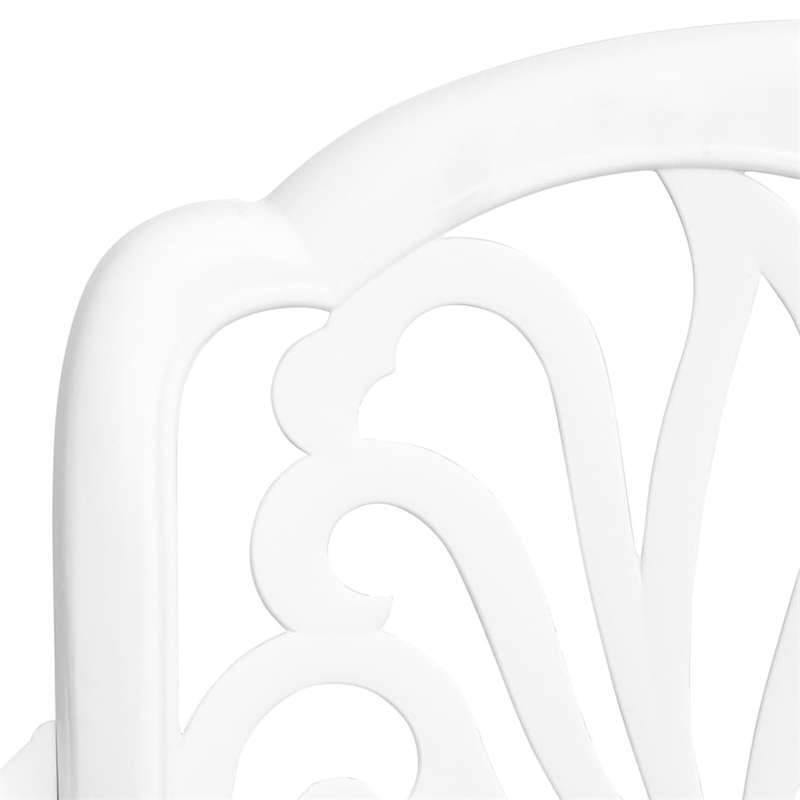 vidaXL Aluminum Standard Bistro Set in White