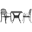 vidaXL Aluminum Medium Bistro Set in Black