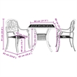 vidaXL Aluminum Medium Bistro Set in Black